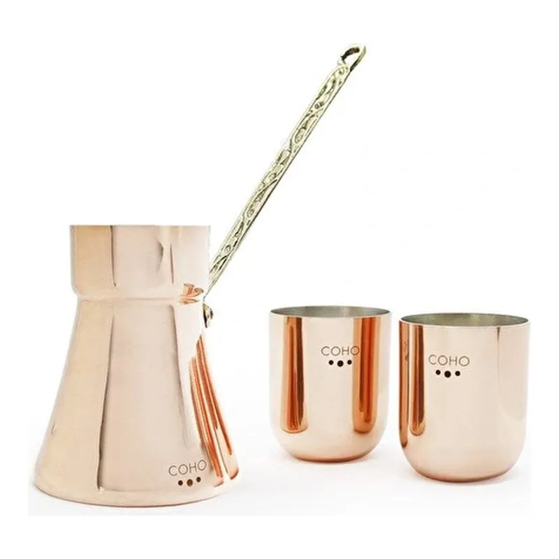Coho Objet Coho Artisan Mini Cezve & 2 Li Bardak Keyf Seti, görsel 1