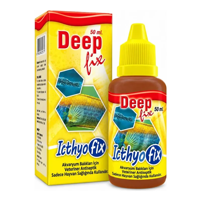 Deep Fix Ichthyo-Fix Beyaz Benek Akvaryum Balık Bakım Solüsyonu 50 ml, görsel 1