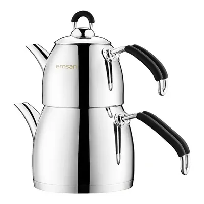 Emsan Mina Mini Çaydanlık Takımı Siyah 0,75L & 2L
