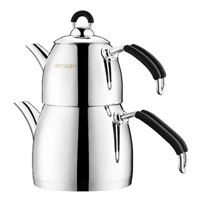 Emsan Mina Mini Çaydanlık Takımı Siyah 0,6L & 1,25L, görsel 1