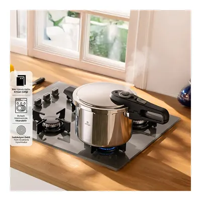Emsan Fast Cooker Çift Emniyetli Düdüklü Tencere 6 Lt