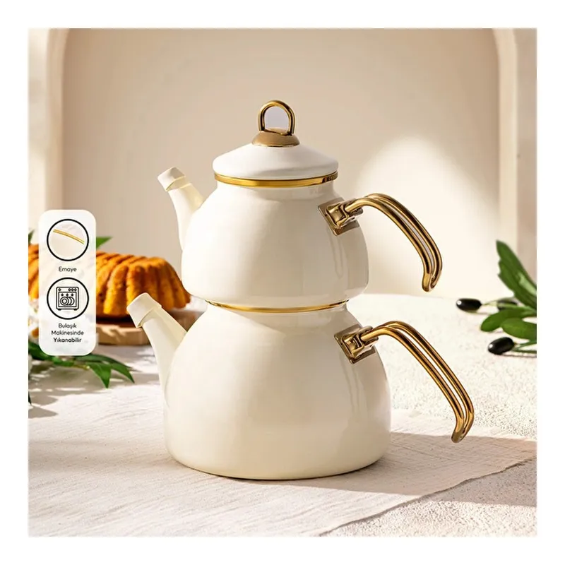 Emsan Retro Emaye Midi Çaydanlık Takımı 1,1L & 2,3L, görsel 1