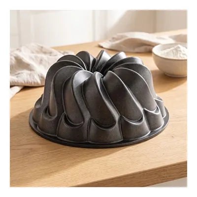 Emsan Black Shiny Flora Döküm Kek Kalıbı 22 cm