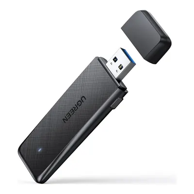 UGREEN AC1300 USB 3.0 1300Mbps 2.4/5Ghz Wi-Fi Kablosuz Alıcı 50340 Ağ Adaptörü Siyah