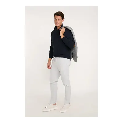 Jogger Slim Fit Dar Kesim Yan Cepli Beli Bağlamalı Taş Pantolon