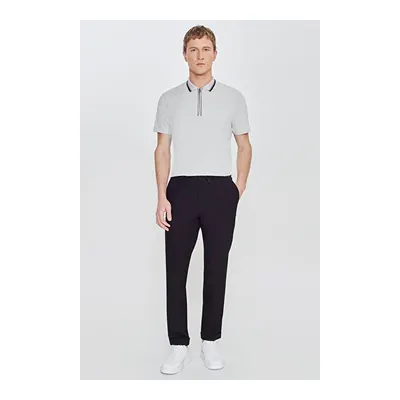 Jogger Slim Fit Dar Kesim Yan Cepli Beli Bağlamalı Casual Siyah Pantolon