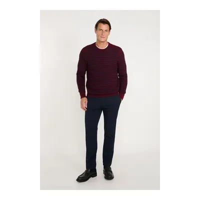 Slim Fit Dar Kesim Beli Bağlamalı Yan Cepli Esnek Lacivert Pantolon