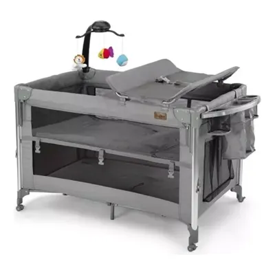 Baby2Go Luna Anne Yanı Oyun Parkı 70x110 cm Gri