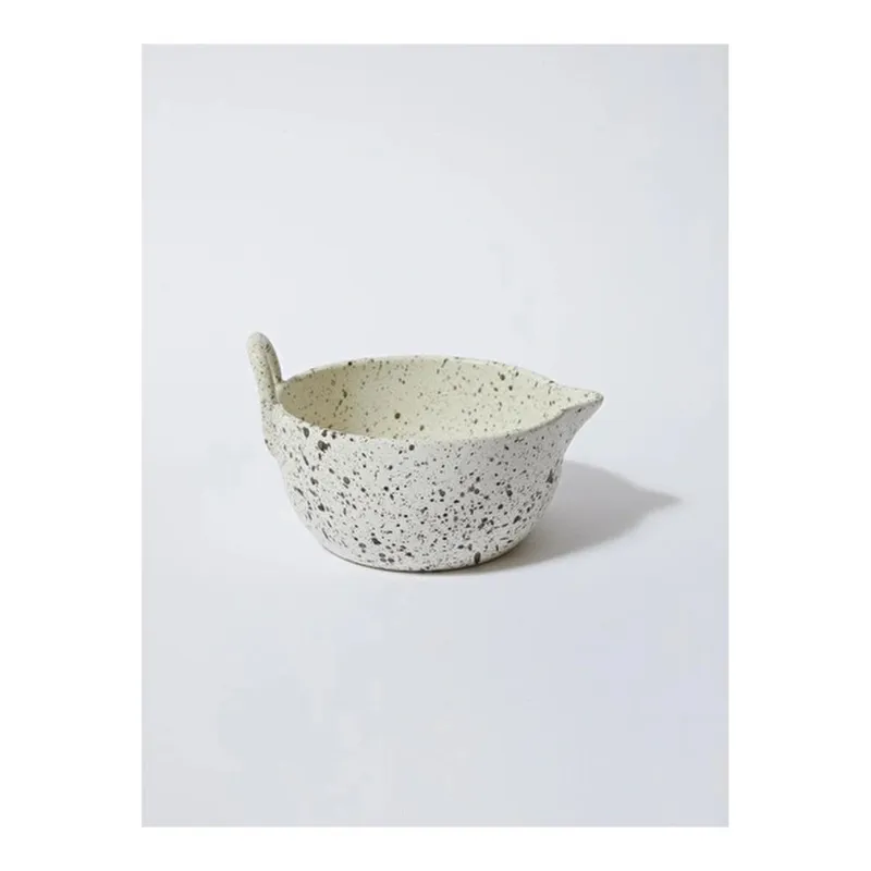 Beige & Stone Seramik Benekli Çırpma Karıştırma Kabı 850 Ml, görsel 1
