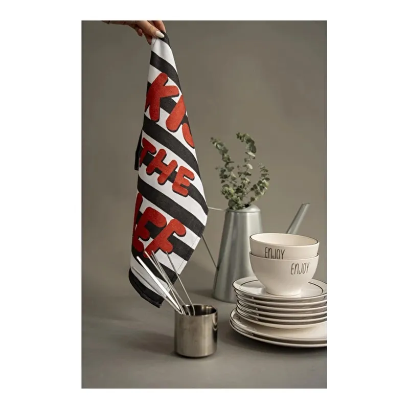 Cozy Home Cheer Kitchen Mutfak Havlusu Kiss The Chef, görsel 1