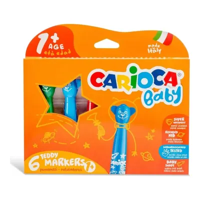 Carioca Baby Teddy Yıkanabilir Keçeli Boya Kalemi 6lı