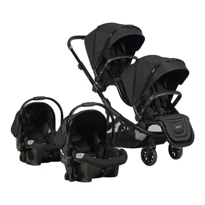 Prego Ibiza Plus Çift Yönlü Travel Sistem İkiz Bebek Arabası Siyah 2223