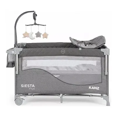 Kanz Siesta Plus Dönenceli Anne Yanı Oyun Parkı 70x120 cm Füme