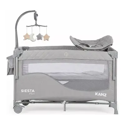 Kanz Siesta Plus Dönenceli Anne Yanı Oyun Parkı 70x120 cm Gri