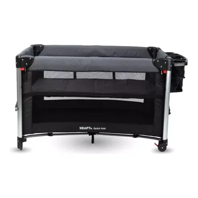 Kraft Quick Fold Anne Yanı Oyun Parkı 70x110 cm Dark Grey Black