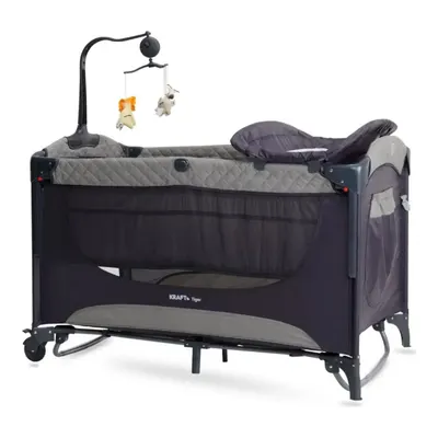 Kraft Oyuncaklı Dönenceli Tiger Anne Yanı Oyun Parkı 70X120 Cm Grey