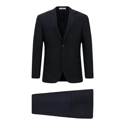 Koyu Lacivert 7 Drop Slim Fit Dar Kesim Takım Elbise