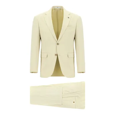 Krem 7 Drop Slim Fit Dar Kesim Takım Elbise