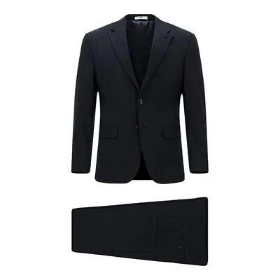 Siyah Lacivert 7 Drop Slim Fit Dar Kesim Takım Elbise