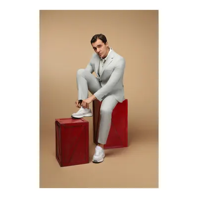 Açık Gri 7 Drop Slim Fit Dar Kesim Takım Elbise