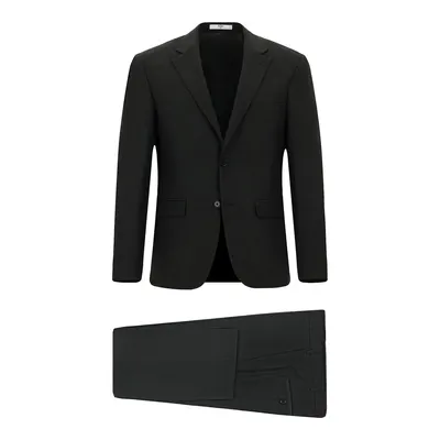 Koyu Füme 4 Drop Relaxed Fit Rahat Kesim Yünlü Takım Elbise