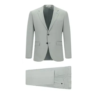 Açık Gri 4 Drop Relaxed Fit Rahat Kesim Pamuklu Lyocell Takım Elbise