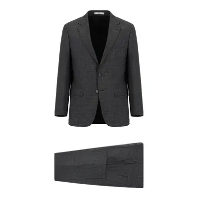 Açık Antrasit 4 Drop Relaxed Fit Rahat Kesim Desenli Takım Elbise