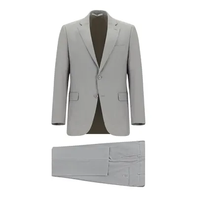 Koyu Vizon 7 Drop Super Slim Fit Ekstra Dar Kesim Desenli Takım Elbise