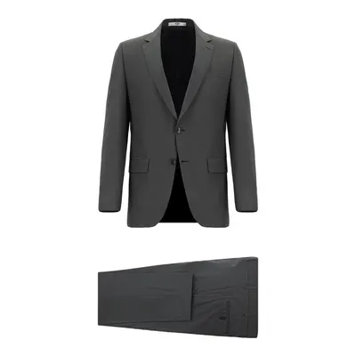 Orta Füme 6 Drop Regular Fit Standart Kesim Ekose Takım Elbise