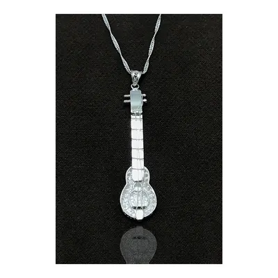 Midyat Nurtaş Gümüş Kadın Gitar Model Elişçiliği Telkari Gümüş Kolye Mng201014365