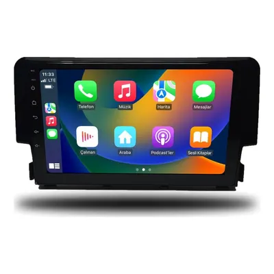Smartgo Honda Civic FC5 2016-2020 6+64 GB Android Multimedya Sistemi teyp (yazılımsal)