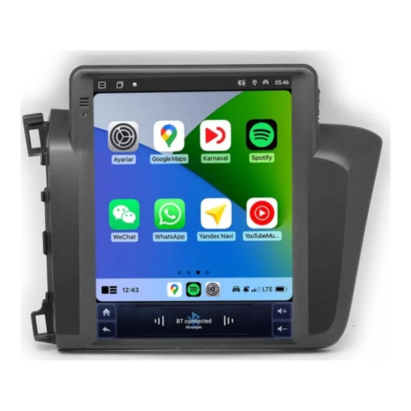 Smartgo Honda Civic 9.7 inç 2011-2013 Tesla Carplay Androidauto Android Multimedya Sistemi (yazılımsal), görsel 1