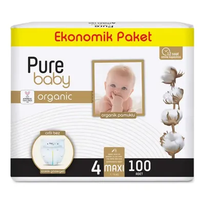 Pure Baby Organik Bebek Bezi 4 Beden Maxi 100lü