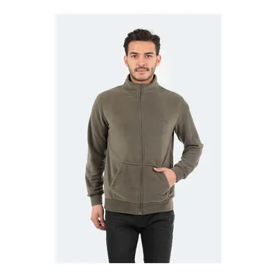 SLAZENGER Sansa Erkek Fermuarlı Sweatshirt Hırka Haki