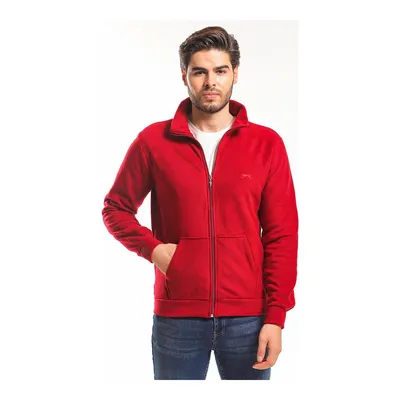 SLAZENGER Sansa Erkek Fermuarlı Sweatshirt Hırka Bordo