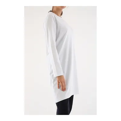 ALLDAY Beyaz Büyük Beden Süprem Sweat Tunik