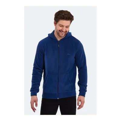 SLAZENGER Samson In Erkek Fermuarlı Sweatshirt Hırka İndigo