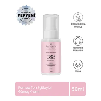 Jeuvenile Spf 50+ Yüksek Korumalı Renk Tonu Eşitleyici Pembe Güneş Kremi