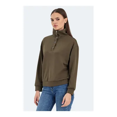 SLAZENGER Vidal Oversize Kadın Haki Sweatshirt