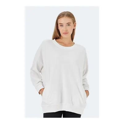 SLAZENGER Vikenti Sw Kadın Beyaz Sweatshirt