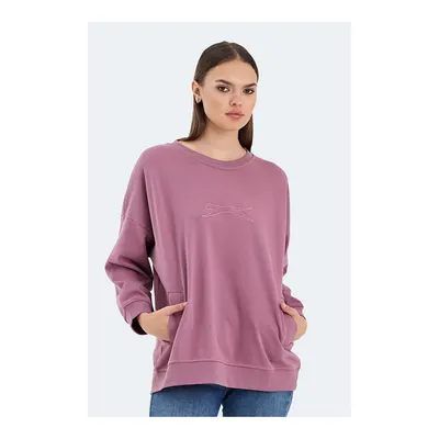 SLAZENGER Pembe Vikenti Sw Kadın Gül Sweatshirt