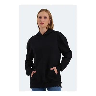 SLAZENGER Violence Kadın Siyah Sweatshirt