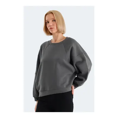 SLAZENGER Via Kadın Koyu Gri Sweatshirt