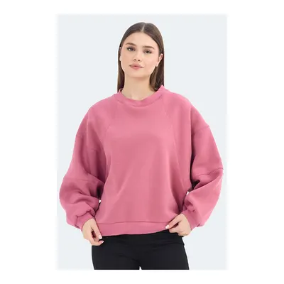 SLAZENGER Pembe Via Kadın Gül Sweatshirt