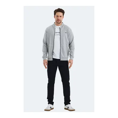 SLAZENGER Vlad Erkek Fermuarlı Sweatshirt Hırka Gri