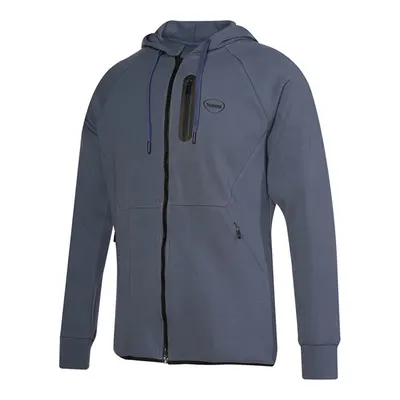 Hummel Nova Mavi Kapüşonlu Erkek Fermuarlı Sweatshirt Hırka