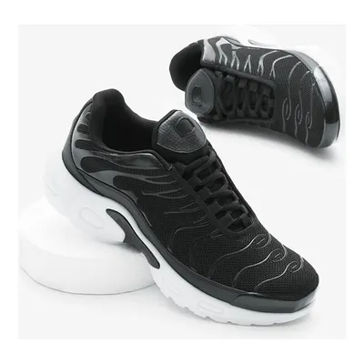 TONNY BLACK Unisex Siyah Beyaz Faylon Tpu Taban Nefes Alabilen Kumaş Bağcıklı Spor Ayakkabı
