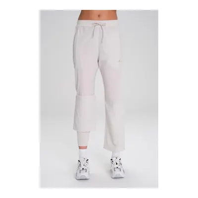 Haşema Active Çift Katmanlı Taytlı Boru Paça Ekru Spor Pantolonu Eşofman Altı Act-3