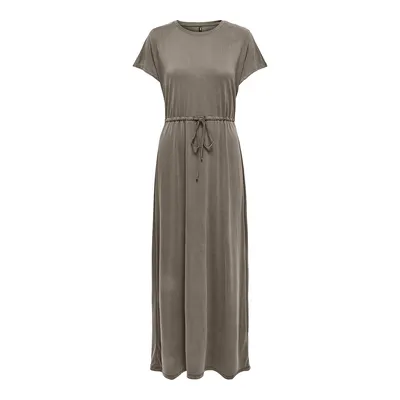 Only Bej Onlhannah Regular Fit Bisiklet Yaka Bağlama Detaylı Elbise 15348761