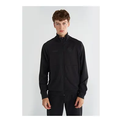 Hummel Mariner Siyah Dik Yaka Erkek Fermuarlı Sweatshirt Hırka